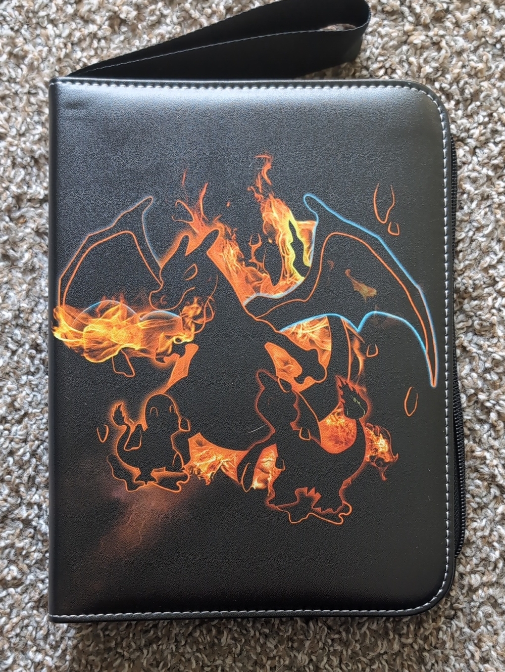 Charizard, Charmander, Charmeleon Zippered Pokemon Card Binder